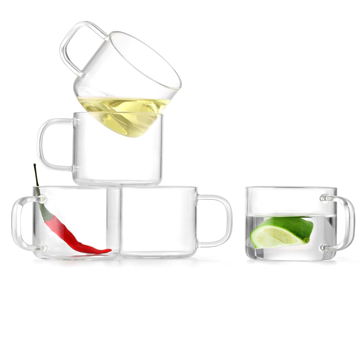 Bonston teapot with magnetic strainer and two cups